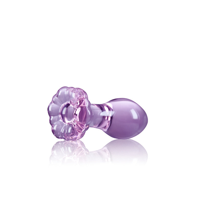 Crystal Flower Butt Plug - Purple