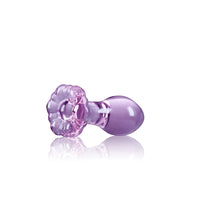 Crystal Flower Butt Plug - Purple