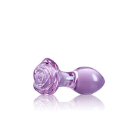 Crystal Rose Butt Plug - Purple