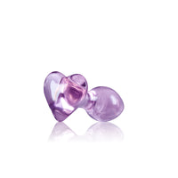 Crystal Heart Butt Plug - Purple