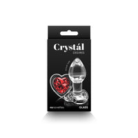 Crystal Desires Red Heart Glass Plug - Small