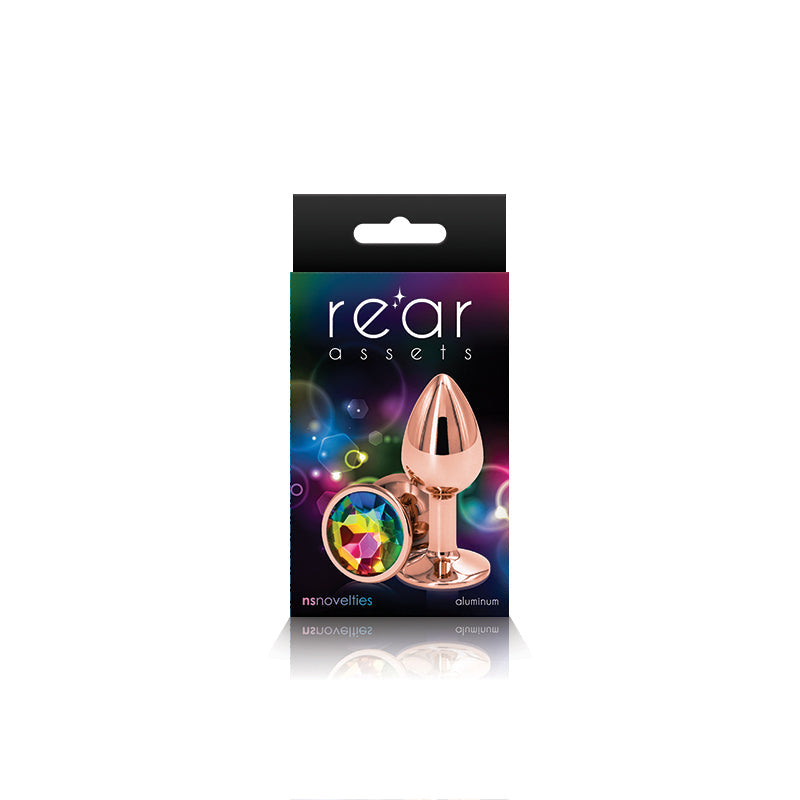 Rear Assets Rose Gold Plug - Small, Rainbow