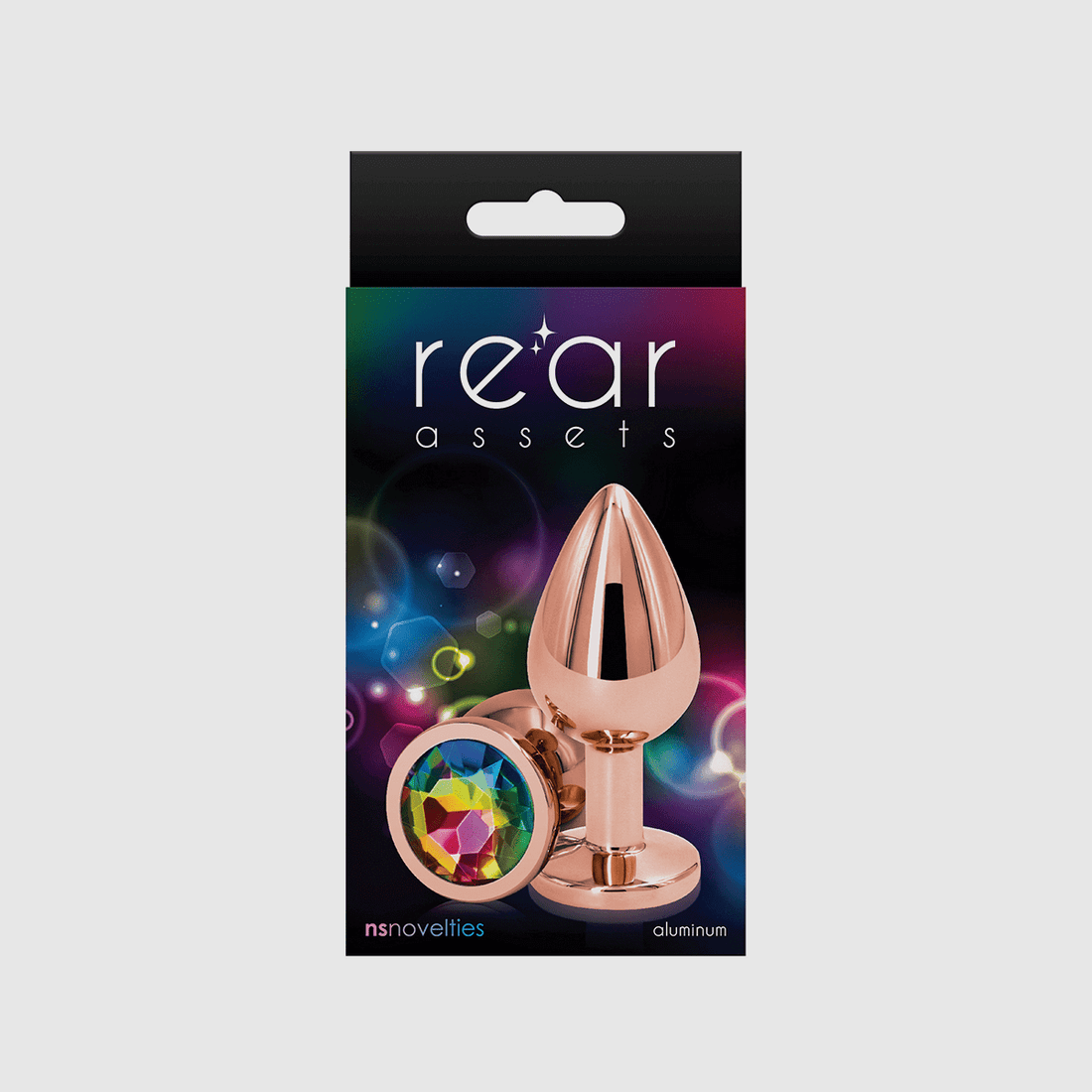 Rear Assets Rose Gold Plug - Medium, Rainbow