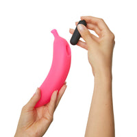 Oh Oui Banana Vibrating Dildo In Banana Bag - Danger Pink