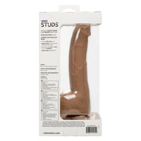 Silicone Studs Realistic Dildo - 8"/20.25 cm, Brown