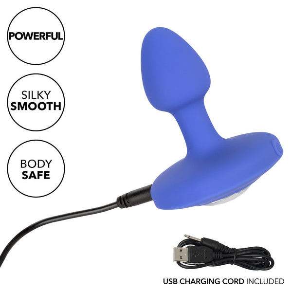 Cheeky Gems Small Rechargeable Vibrating Probe - Blue