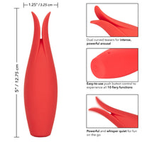 Red Hot Fury Silicone Rechargeable Clitoral Vibrator