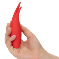 Red Hot Sizzle Silicone Rechargeable Clitoral Vibrator