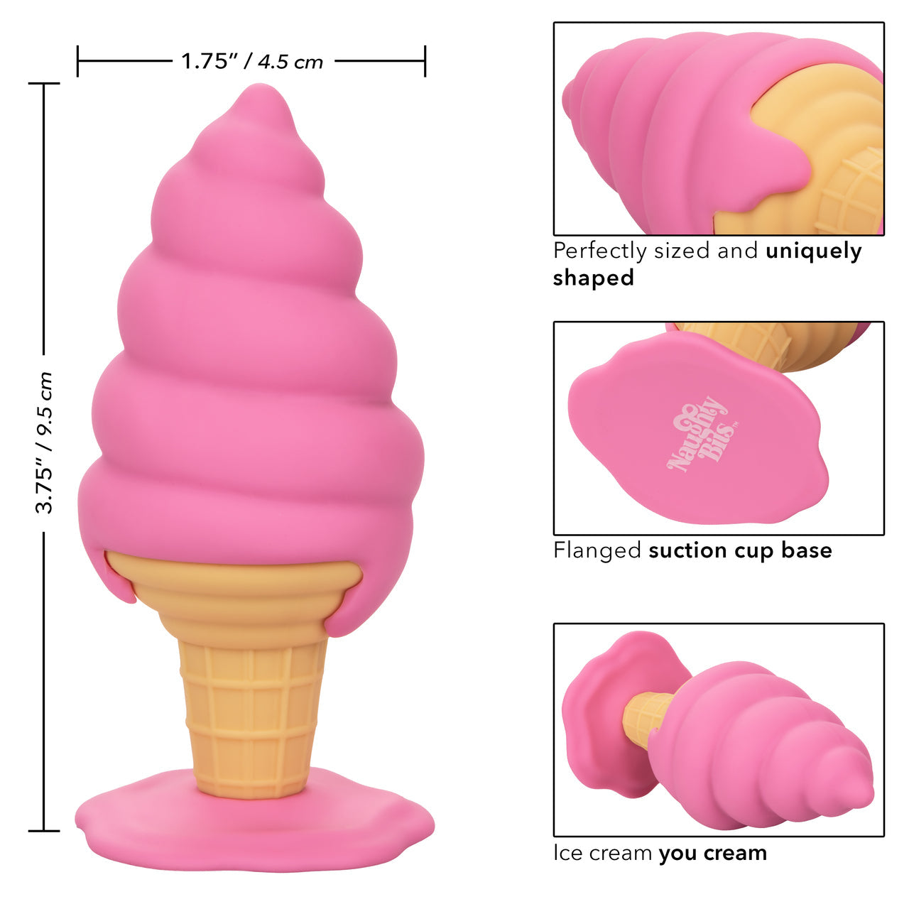 Naughty Bits Yum Bum Ice Cream Cone Butt Plug