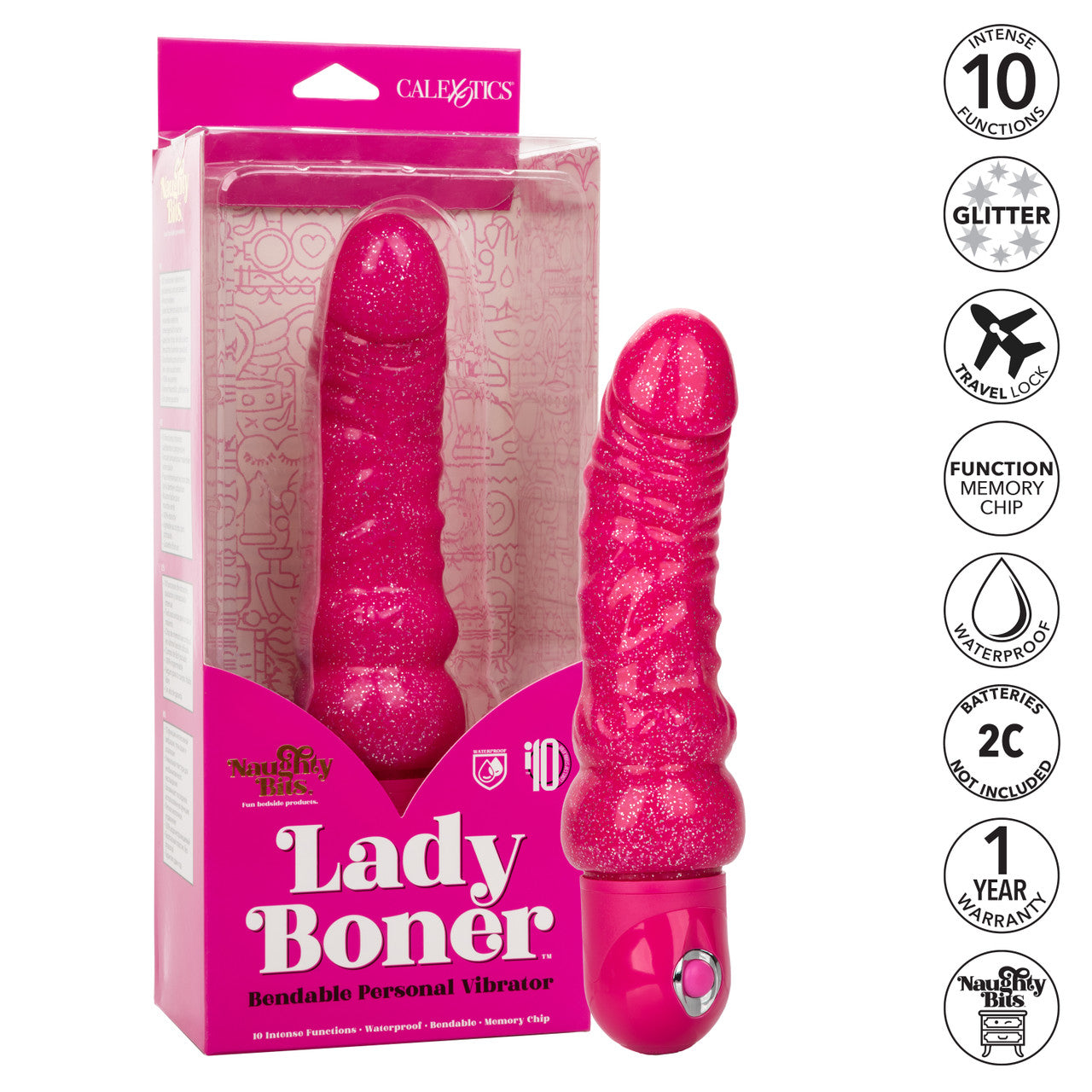 Naughty Bits Bendable Vibrating Dildo