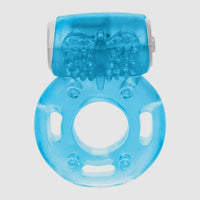 Foil Pack Vibrating Cock Ring - Blue