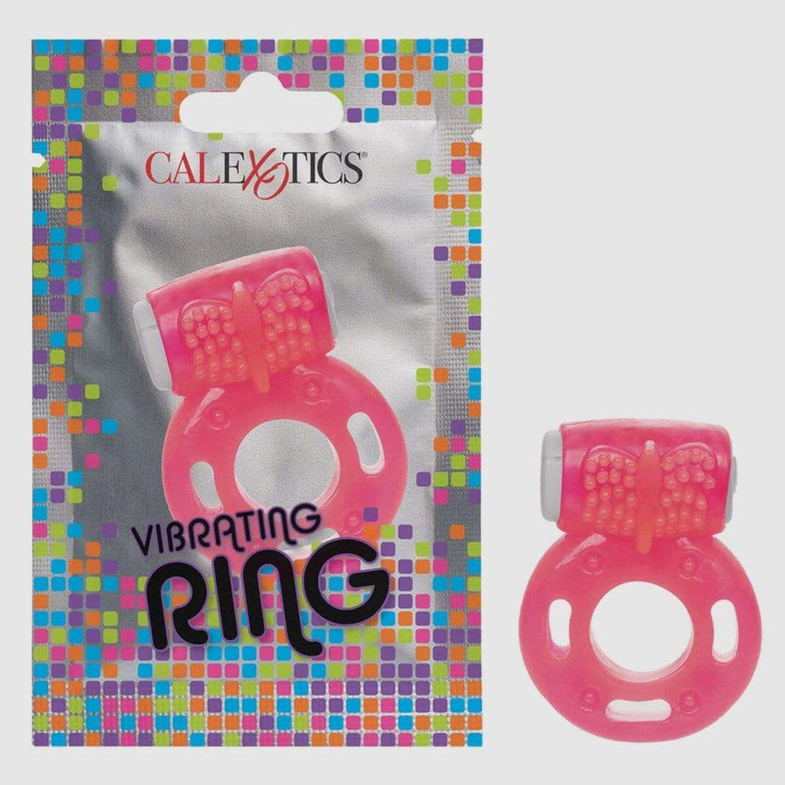 Foil Pack Vibrating Cock Ring - Pink