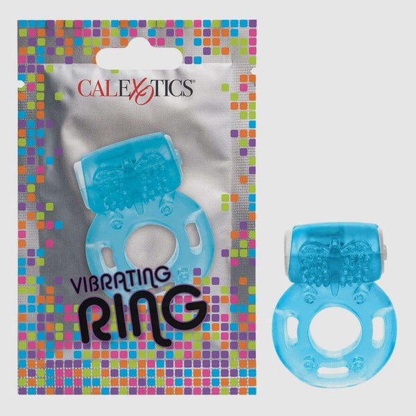 Foil Pack Vibrating Cock Ring - Blue