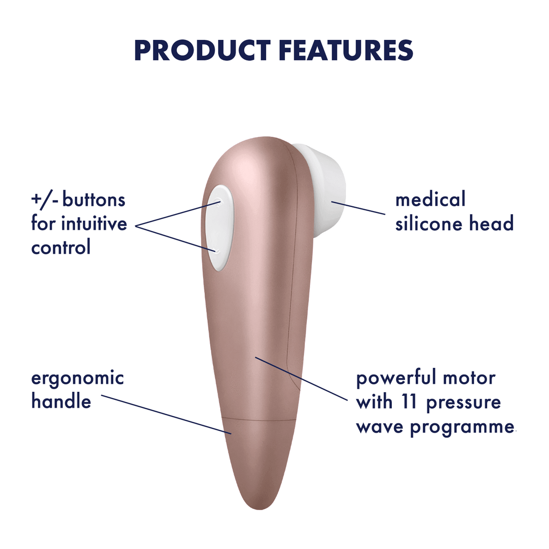 Satisfyer Number One Air-Pulse Clitoris Stimulator - Light Gold