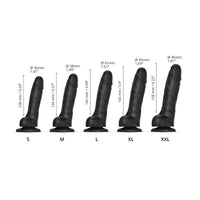 Sliding Skin Realistic Dildo - L, Black