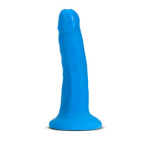 Neo Elite 6 Inch Silicone Dual Density Cock - Neon Blue