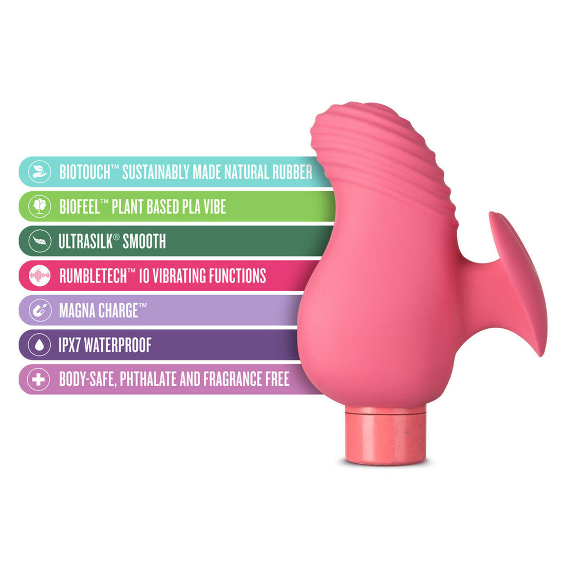 Gaia Eco Love Mini Finger Vibrator - Coral