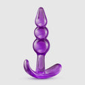 B Yours Triple Bead See-Through Anal Plug - Purple