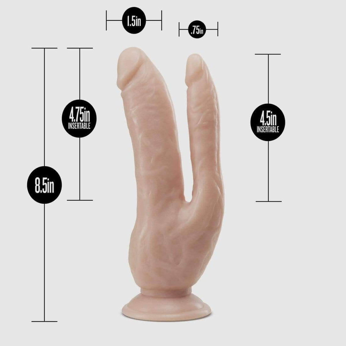 Dr. Skin - 8 Inch DP Cock - Vanilla