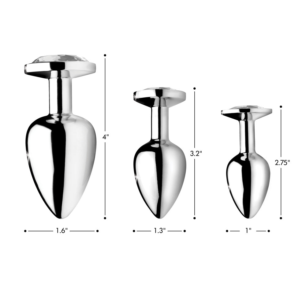 Clear Gem Anal Plug - Medium Clear Gem Anal Plug - Medium
