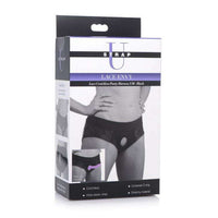 Lace Envy Black Crotchless Panty Harness - S-M