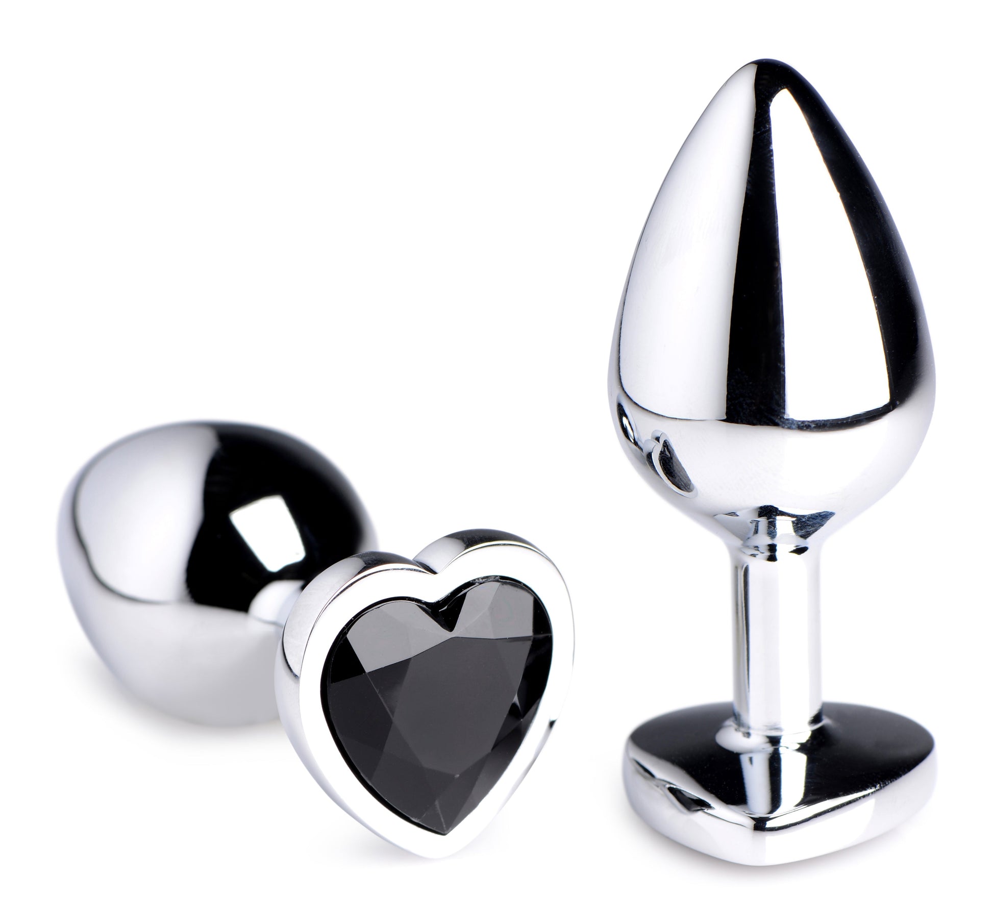 Black Heart Gem Anal Plug - Medium