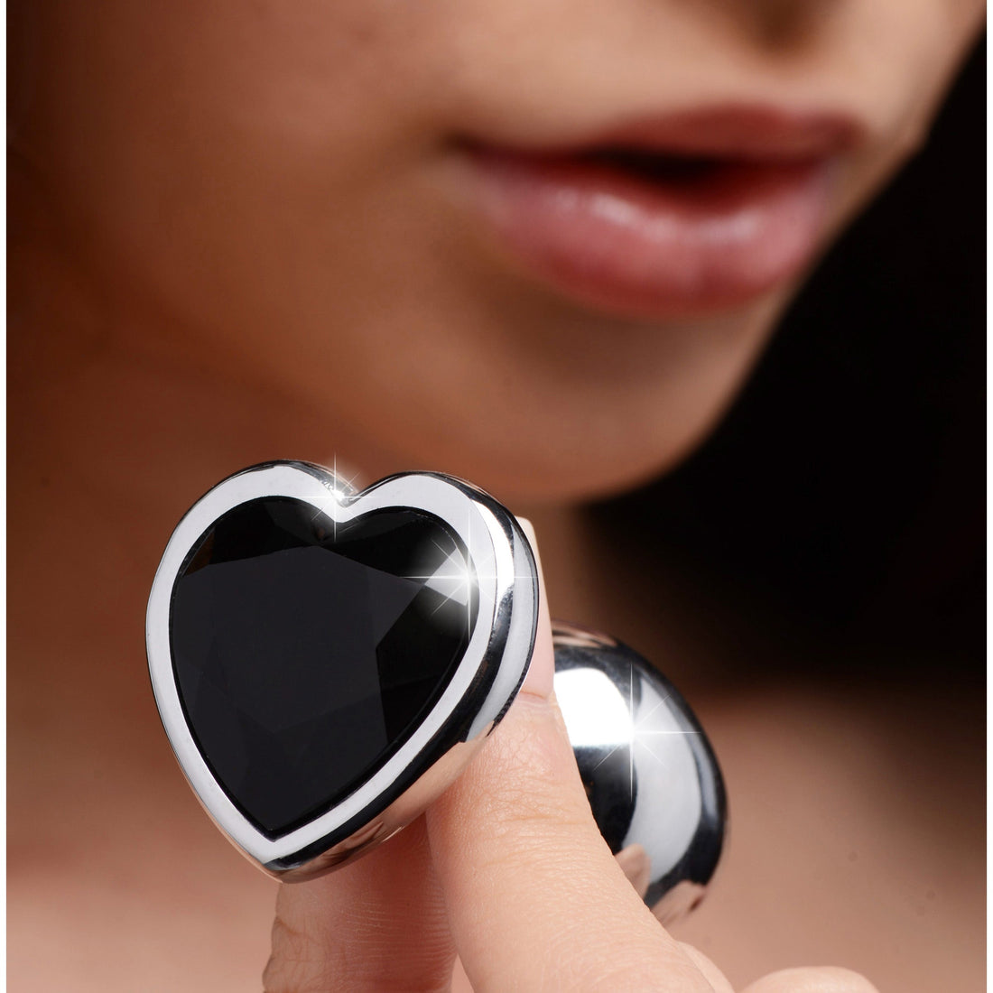 Black Heart Gem Anal Plug - Small