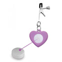 Charmed Silicone Light Up Heart Nipple Clamps