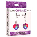 Charmed Silicone Light Up Heart Nipple Clamps