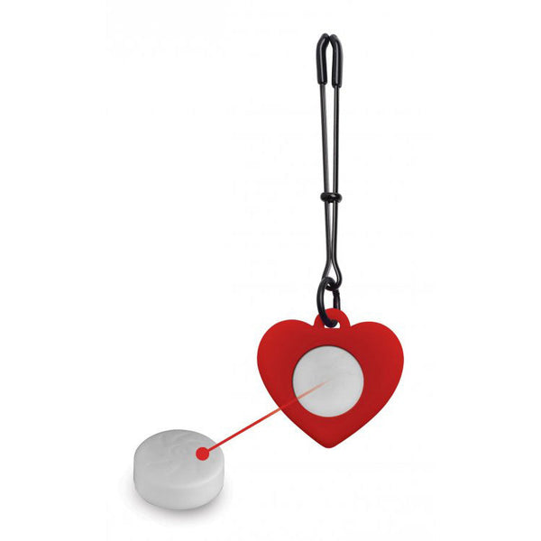 Charmed Silicone Light Up Heart Tweezer Nipple Clamps
