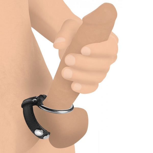 Strict Leather Steel Cock and Ball Ring