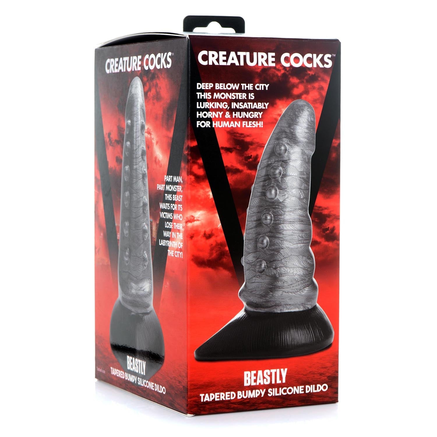 Beastly Tapered Bumpy Silicone Creature Dildo