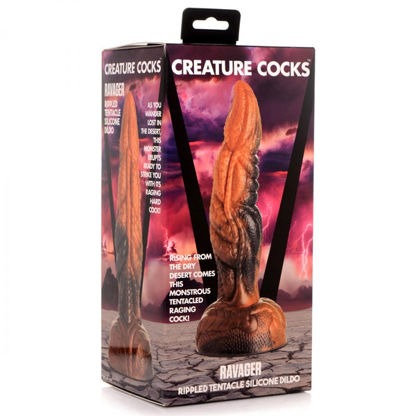 Ravager Rippled Tentacle Silicone Creature Dildo