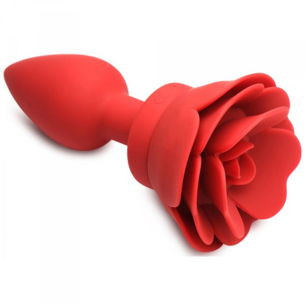 Booty Sparks 28X Silicone Vibrating Rose Anal Plug w/ Remote - Medium