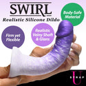 Real Swirl Realistic Silicone Dildo - Purple