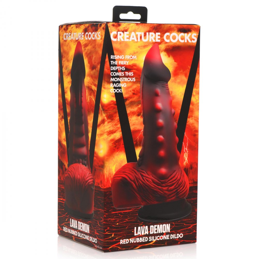 Lava Demon Thick Nubbed Silicone Creature Dildo