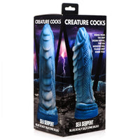 Sea Serpent Blue Scaly Silicone Creature Dildo