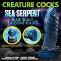 Sea Serpent Blue Scaly Silicone Creature Dildo