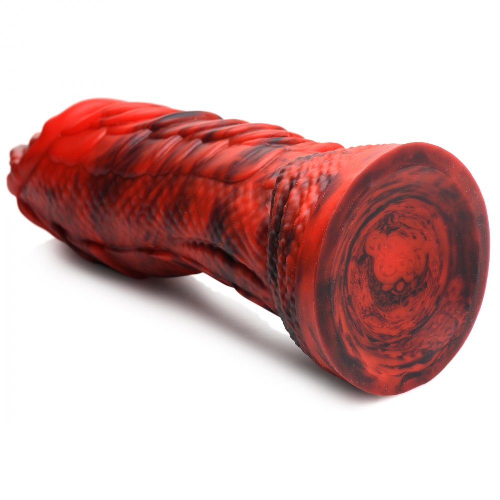 Fire Dragon Red Scaly Silicone Creature Dildo