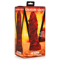 Fire Dragon Red Scaly Silicone Creature Dildo