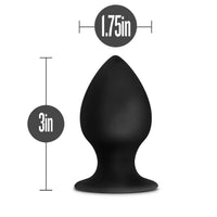 Silicone Anal Stout Plug - Medium, Black