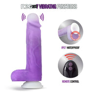 Neo Elite Encore 8 Inch Vibrating Dildo - Purple