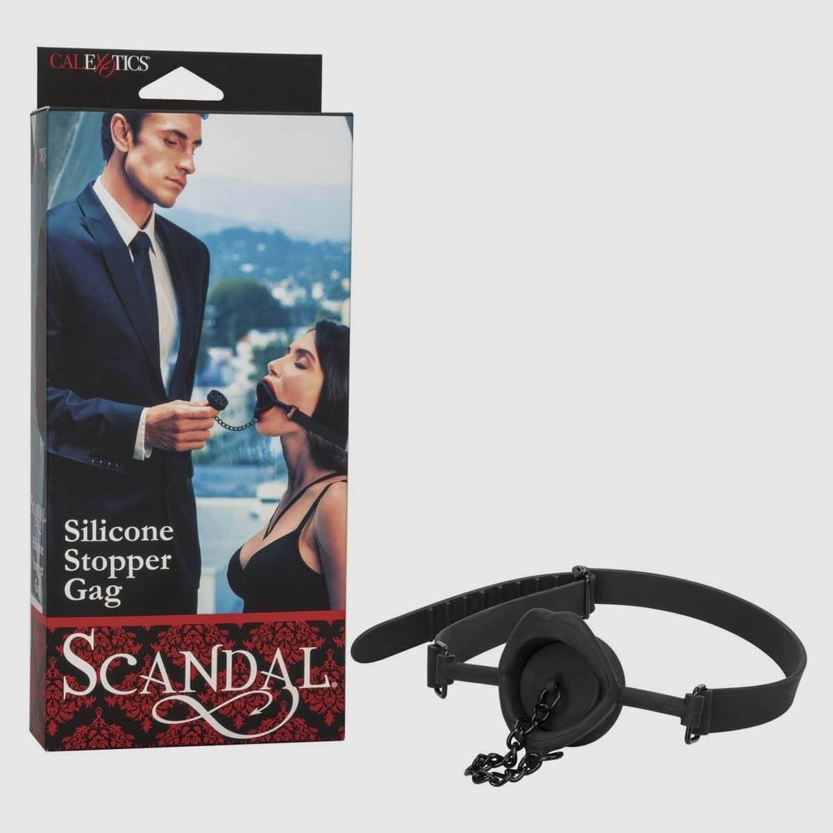 CalExotics Scandal Silicone Stopper Gag - Black