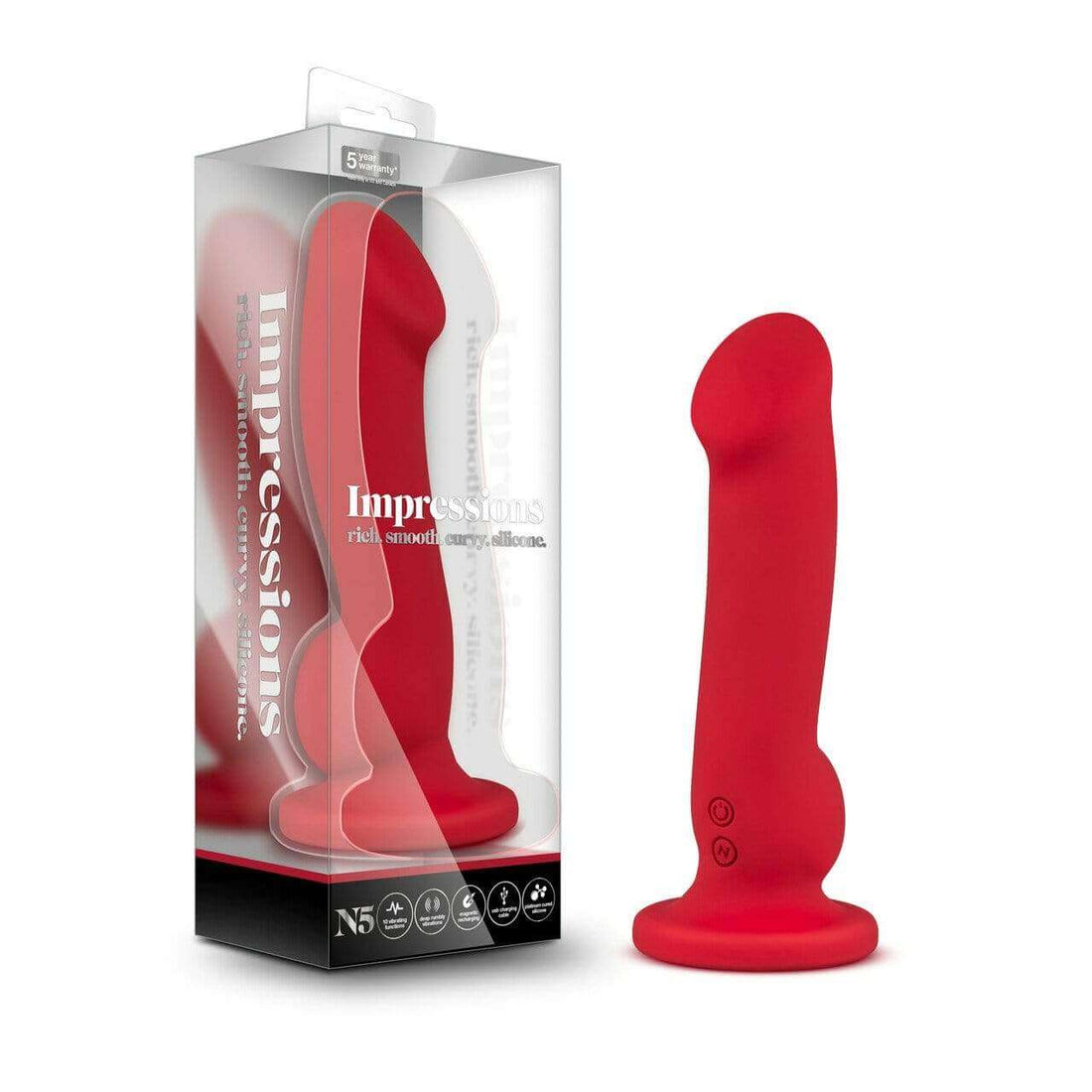 Impressions N5 Crimson Vibrating Silicone Dildo