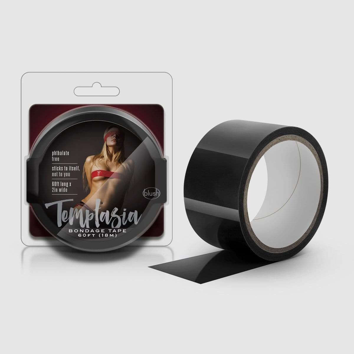 Temptasia Bondage Tape - 60 Feet, Black