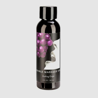 Earthly Body Edible Massage Oil - Grape, 2oz/60ml