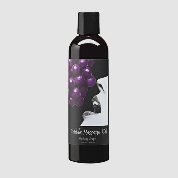 Earthly Body Edible Massage Oil - Grape, 8oz/236ml
