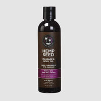 Earthly Body Hemp Seed Massage Oil - Skinny Dip, 8oz/236ml