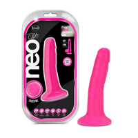 Neo Elite 6 Inch Silicone Dual Density Cock - Neon Pink