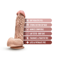 Mr. D 8.5 Inch Dildo with Balls - Beige